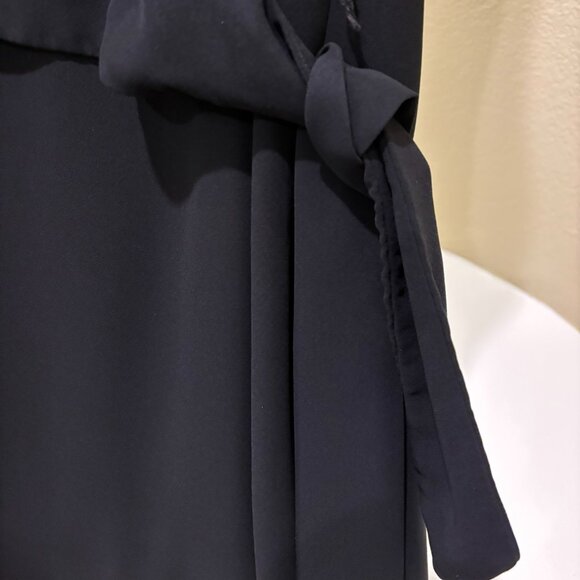 🍀Jones Wear Classic Sleeveless V-Neck Asymmetrical Black Dress - Picture 10 of 12